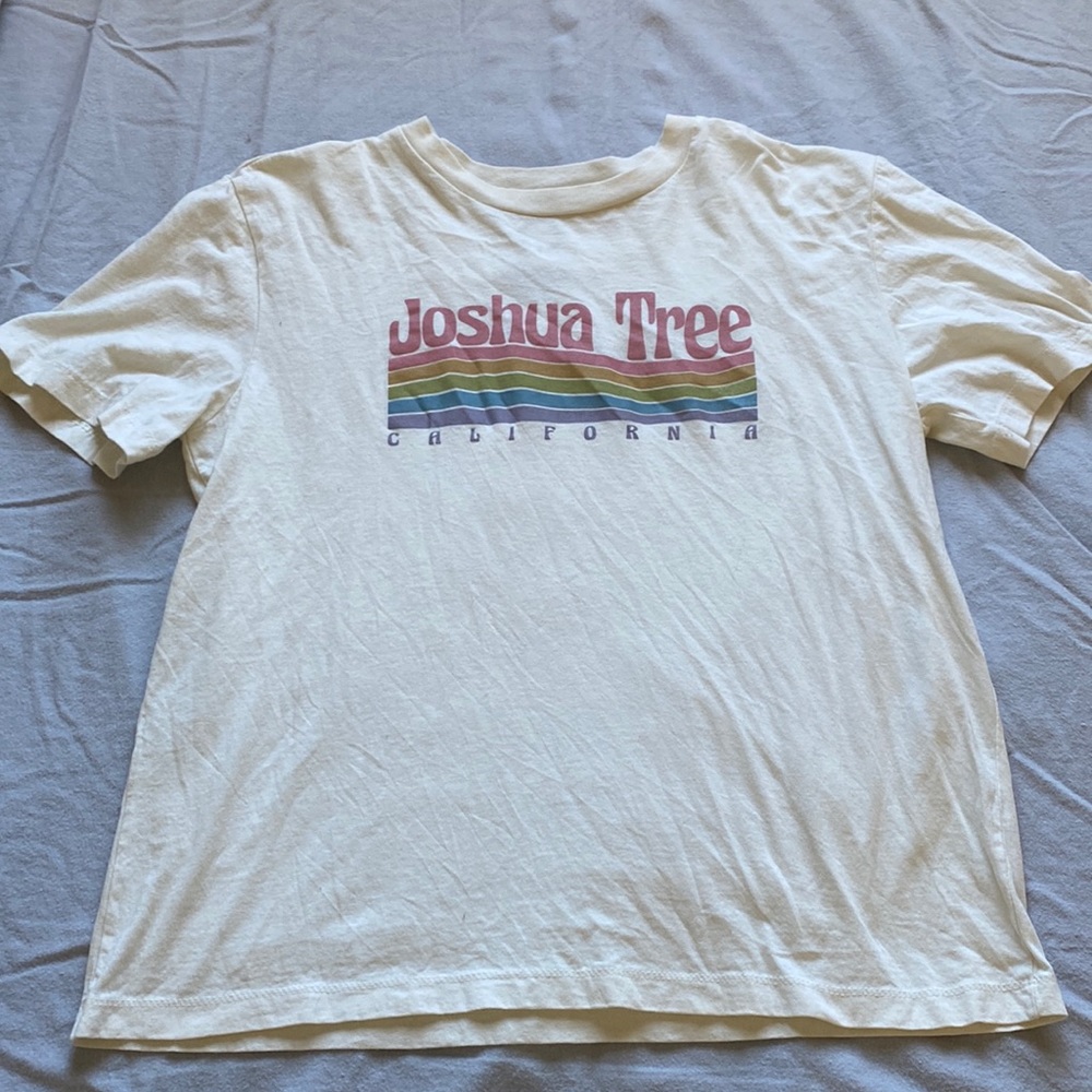white printed tee